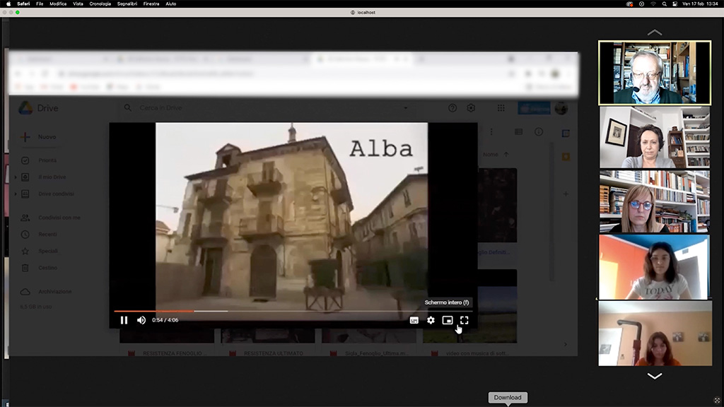 schermata della videoconferenza